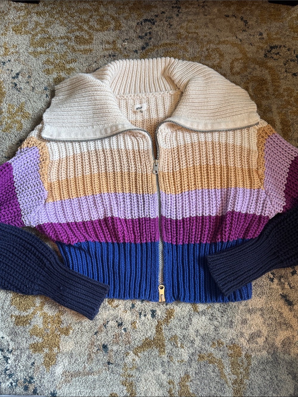 Aerie Knit Zip-Front Sweater